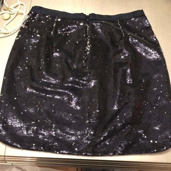 J Crew size 0 deep purple sequined skirtEUC - Picture 5 of 5